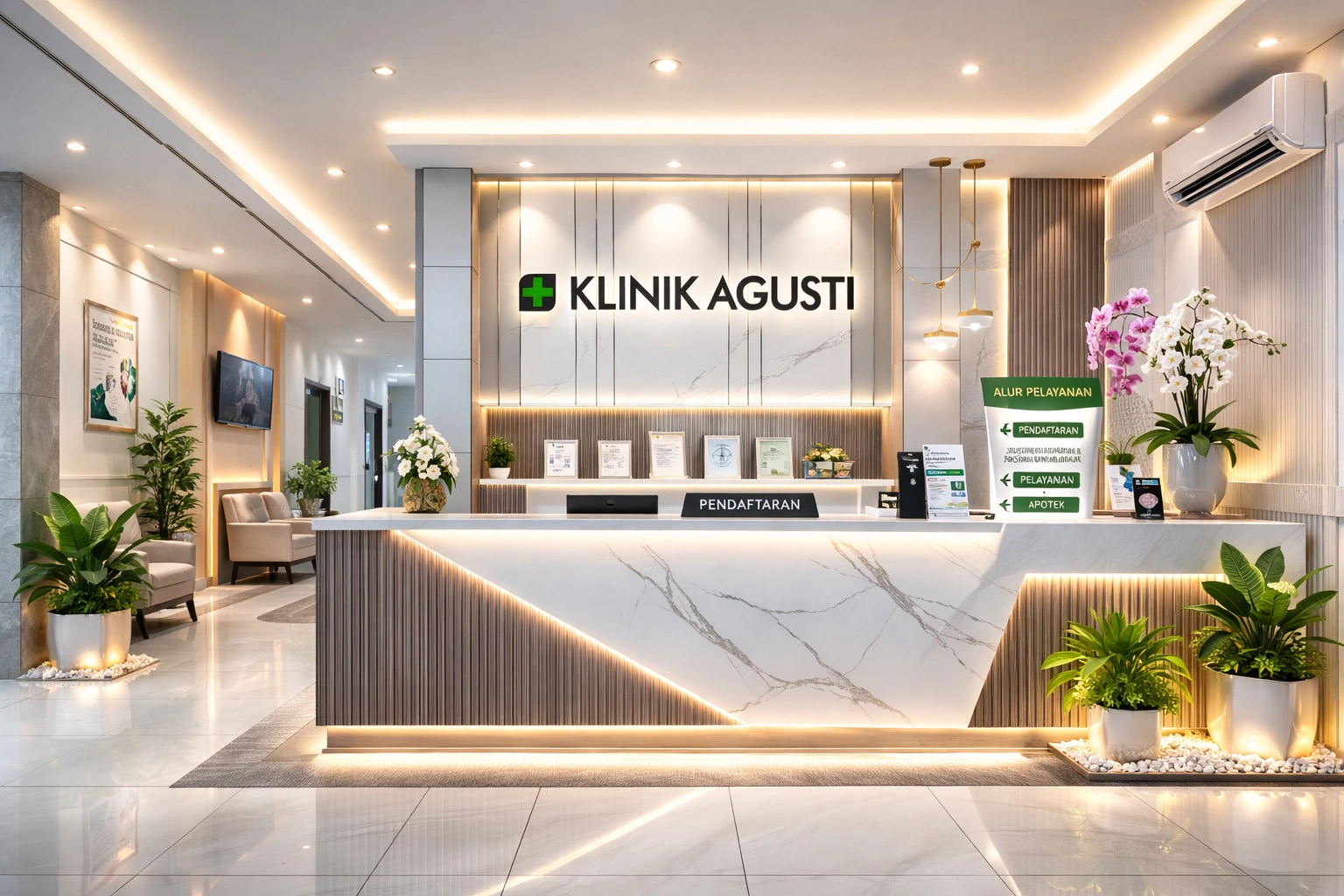 Dokter profesional di klinik modern